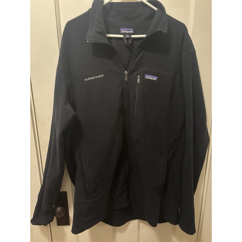 Patagonia Jacket Men XXL Black Synchilla Special Fleece Full Zip Guggenheim